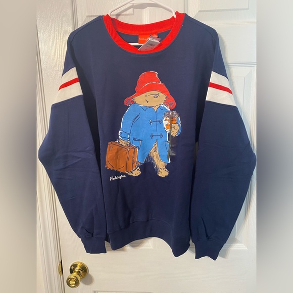 Paddington Bear Tops - Paddington Bear Women Navy Sweatshirt with Bear Graphic NWT size Medium